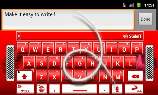SlideIT Red Rose skin android App screenshot 1
